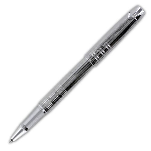 Parker IM Premium Shiny Chrome Chiseled Medium Point Fountain Pen (S0908630)