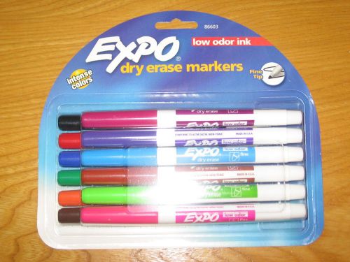 Expo low odor dry erase pen-style markers 12 colored markers fine tip (86603) for sale