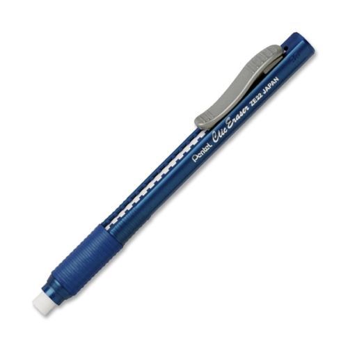 Pentel clic erasers with rubber grip - lead pencil eraser - refillable - (ze22c) for sale