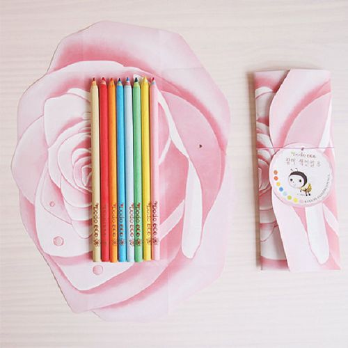 Dodo Eco-friendly Rose Colored Pencil 8pcs Tree-Free Soy Ink Mineral Paper