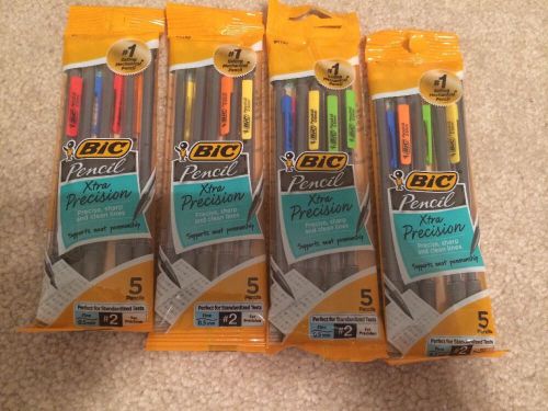 Bic Mechanical Pencils Four 5 Packs 20 Total .5mm #2 Xtra Precision New In Pack