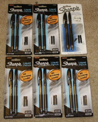 Brand new lot of 12 sharpie liquid pencil 0.5 mm &amp; 48 eraser refills 1770244 for sale