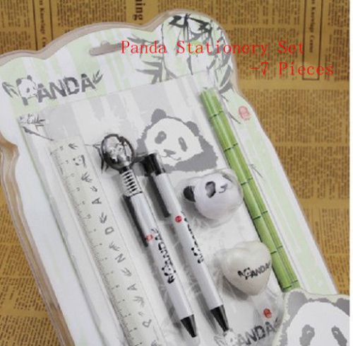 Panda Stationery Set of Seven Stationery Suit Panda Pen Suit from Panda Hometown