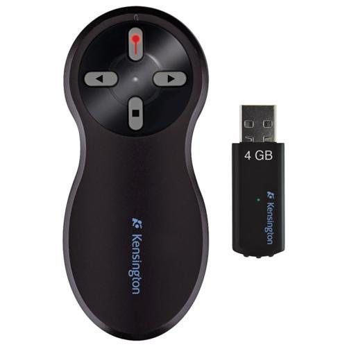 Kensington Wireless Presenter with Laser Pointer and Memory - Laser - Wireless -