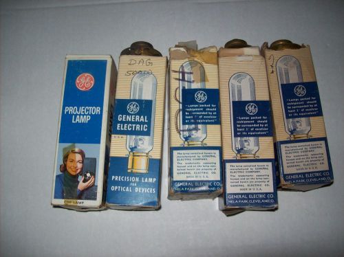 5  projector bulbs/lamp nos ge 2 unknown, dag, dfy, dgh for sale
