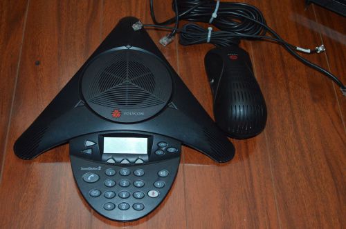 Polycom Soundstation 2 EX Conference Phone 2200-16200-601 with Wall Module