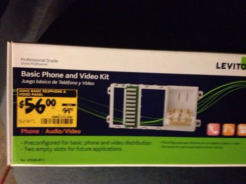 NIB Leviton 47606-BTV Basic Telephone and Video Panel