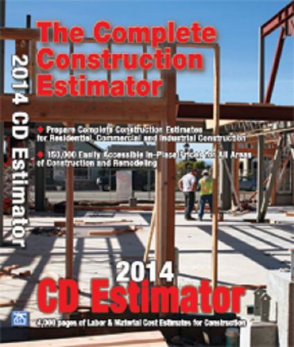 2014 the complete construction estimator cd rom cdrom craftsman book estimate for sale