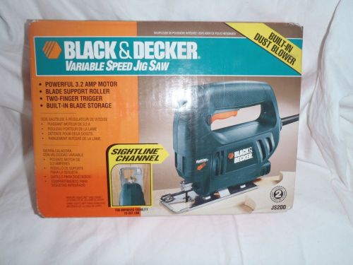 Black &amp; decker js200 variable speed jigsaw with sightline &amp; dust blower ldx112c for sale
