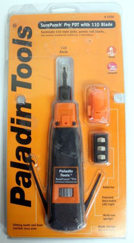 SurePunch Pro PDT Paladin Tools Punch-down Tool Bix w/Light Model 3596 110 Blade