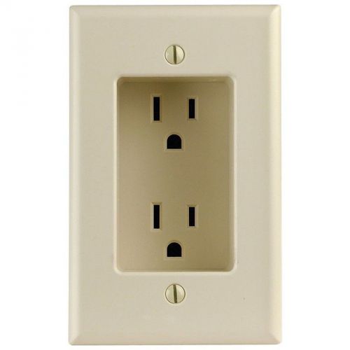 Leviton 689-T 15 Amp 1-Gang Recessed Duplex Receptacle, New Almond
