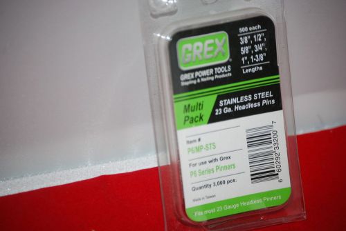 Grex stainless steel multi pack p6/mpsts 23 gauge pins for sale