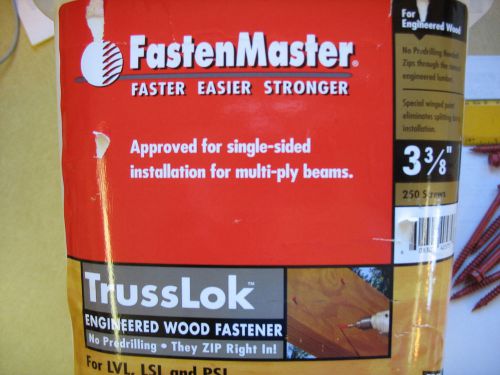 Fastenmaster 3 3/8&#034; trusslok engineered wood fastener ( 35 pcs ) with bit for sale