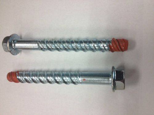New lot of 50 5&#034; x 1/2&#034; screw concrete anchors masonry cement for sale