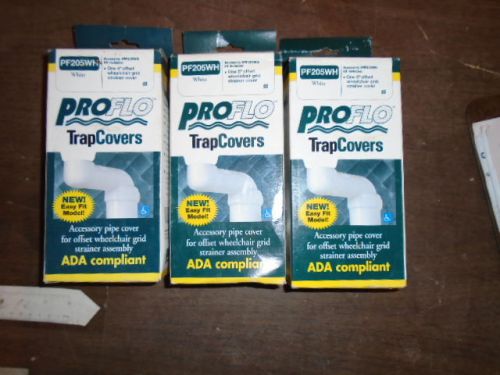PROFLO 9F205WH WHITE TRAP COVERS NEW IN BOX 1 LOT OF 3