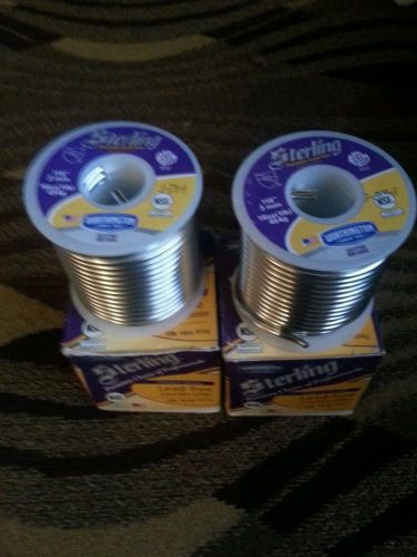 Four one pound spools  worthington sterling premium lead-free solid solder for sale