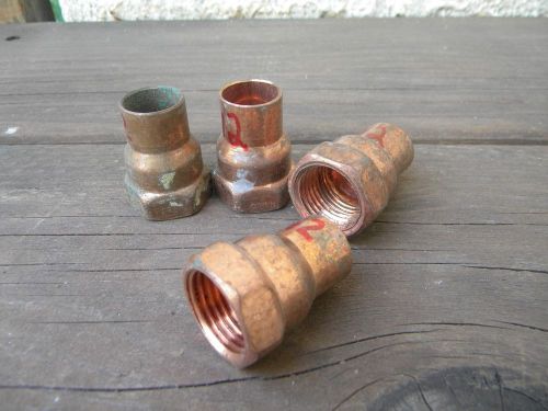 Lot 4 pc 1/2&#034; female  copper adapter for sale