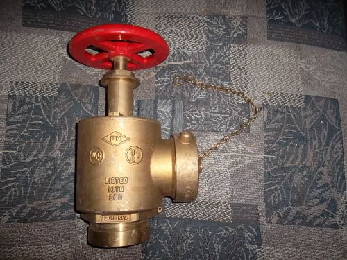 Wilson &amp; cousin cast brass 2.5&#034; pressure restricting fire hose angle valve 2 1/2 for sale
