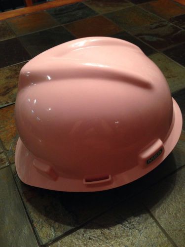 MSA PINK V-Gard Cap Style Safety Hard Hat Ratchet Suspension NEW Size Medium