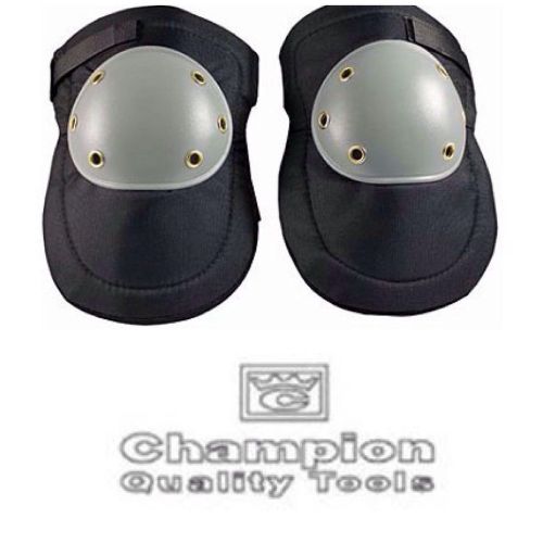 New pair black plastic cap knee pads construction flooring mechanic comfortable for sale