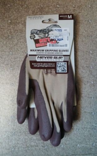 NEW Working Hands Gorilla Grip Gloves Men&#039;s Size Medium 7752 Maximum Gripping