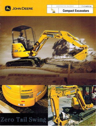 JOHN DEERE ZTS SERIES COMPACT EXCAVATOR SALES  BROCHURE