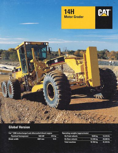 1998 CATERPILLAR 14H MOTOR GRADER 19 PAGE BROCHURE