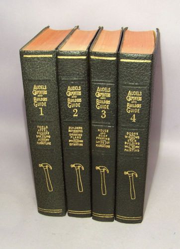 4 volume edition vintage audels carpenter builder guides tool woodworking books for sale