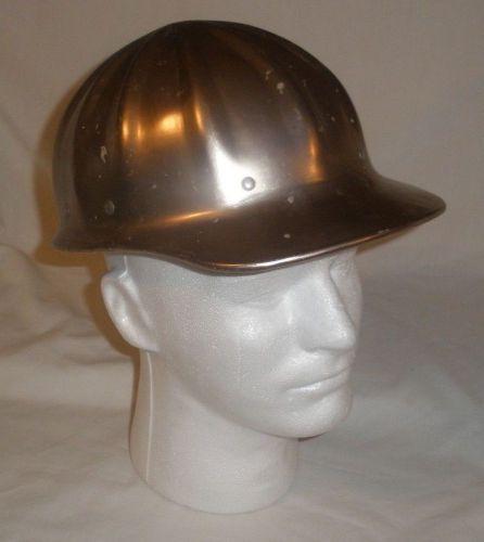 Vintage Gold Aluminum Hard Hat/Safety Cap SUPER LITE by Fibre Metal Made in USA