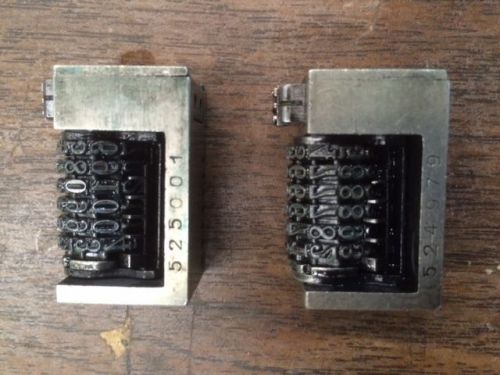 2 Atlantic Letterpress Numbering Machines