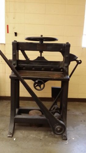Antique Vintage Guillotine Paper Cutter Chandler &amp; Price 30&#034;