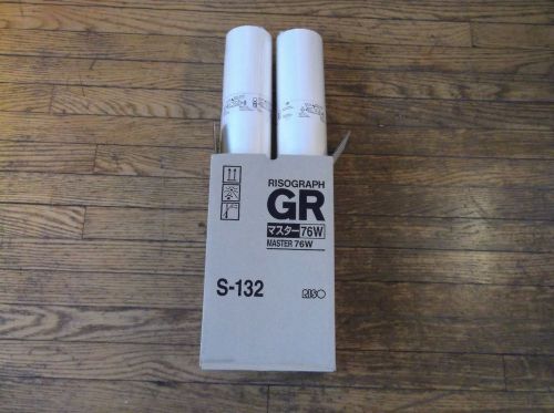 NEW 2 GENUINE Riso S132 MASTER ROLLS for Duplicator Models GR3770 GR3750