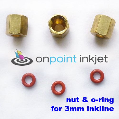 Small o-ring &amp; nut for mimaki, roland &amp; mutoh - ships from usa! for sale