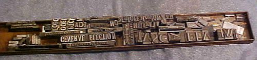 Approx. 200 VINTAGE Letters &amp; Others Lead Base Metal Plate Printers Block