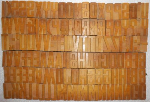 123 piece unique vintage letterpress wood wooden type printing block unused s953 for sale