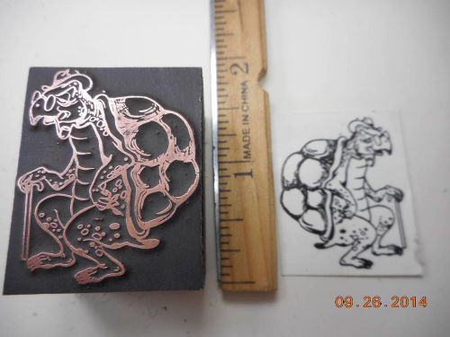 Letterpress Printing Printers Block, Elderly Tortoise  wearing Glasses &amp; smoking