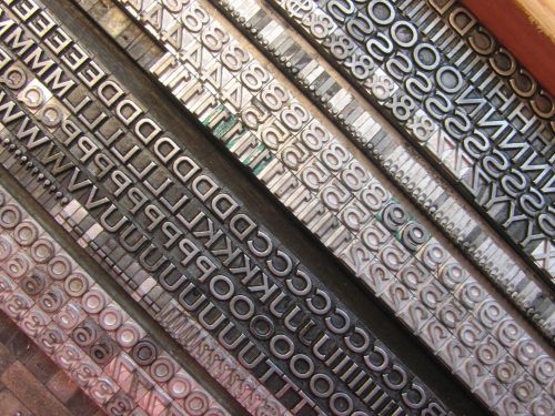 Letterpress Lead Type 12 Pt. Copperplate Gothic Heavy ATF # 130 (2 sets)  B46