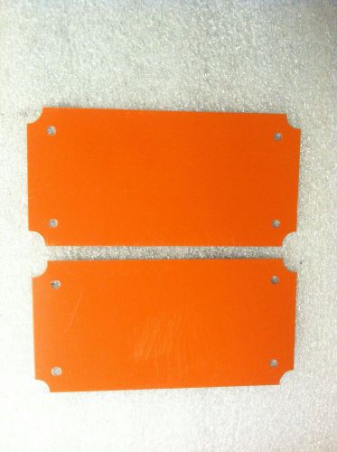 40 ORANGE ALUMINUM ENGRAVING MACHINE PLAQUE &amp; TROPHY PLATES  2X4&#034; AWARDS MVP