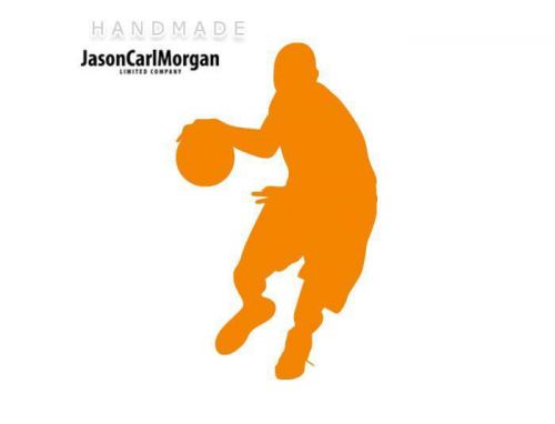 JCM® Iron On Applique Decal, Basketball Neon Orange