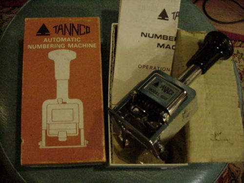 Vintage TANNCO DELUXE Automatic NUMBERING MACHINE