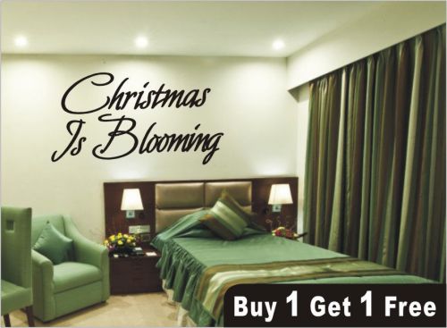 Christmas is Blooming Vinyl Wall Stickers Decal Art Home Decor - 439