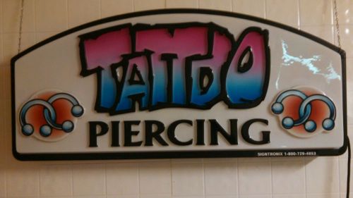 Tattoo and piercing indoor light sign