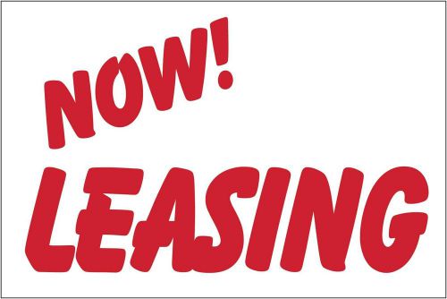 Now leasing sign vinyl banner /grommets 30&#034;x72&#034; (6ft) made in usa  r&amp;w brv6 for sale