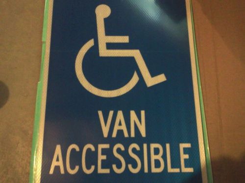 handicap van accessible sign
