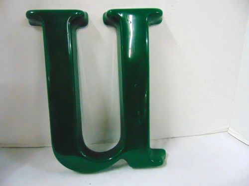 Letter For Signs Or Crafts Green Plastic, 12&#034; In Height, Lower Case u or n