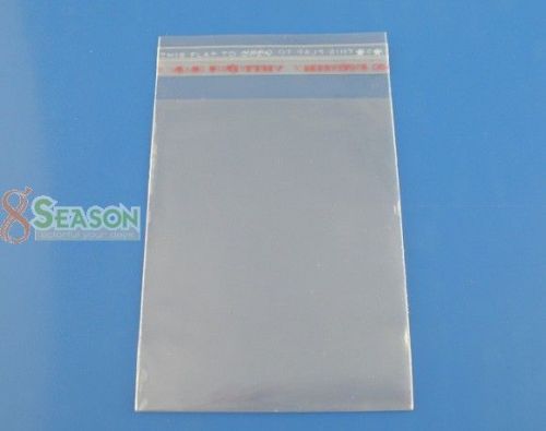 200Pcs Clear Self Adhesive Seal Plastic Bags 7x12cm(Usable Space 10x7cm)