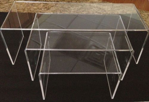 ACRYLIC TABLE DISPLAY RISERS,STANDS