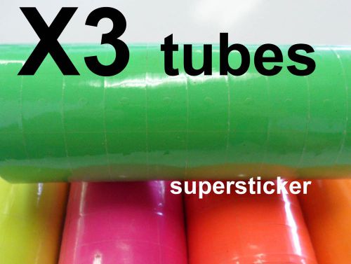 Green Price Tags for MX-6600 2 Lines Gun 3 tubes x 14 rolls x 500