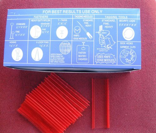 5000  1&#034; INCH REGULAR  RED  PRICE TAG TAGGING  BARBS FASTENERS