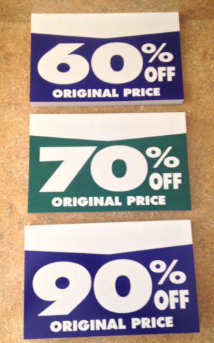 Retail Store PRICE SIGNS CLEARANCE LIQUIDATION Promo signs 60%-90% NEW 7&#034; X 11&#034;